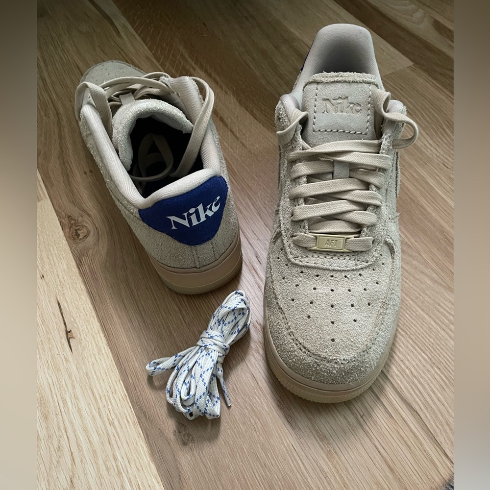 nike air force 1 07 lx women's shoes grain deep royal blue polar grain